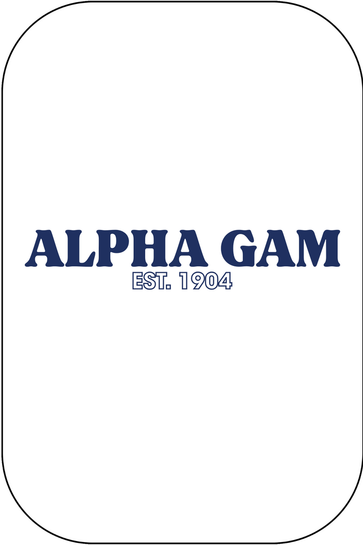 Custom Alpha Gamma Delta Navy Design