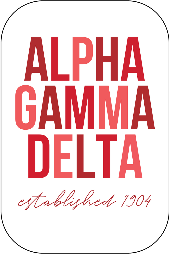 Custom Alpha Gamma Delta T-shirt Red Design