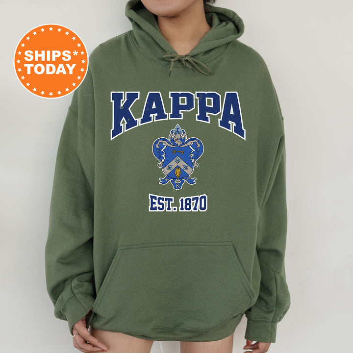 a person wearing a hoodie with the words kappa on it