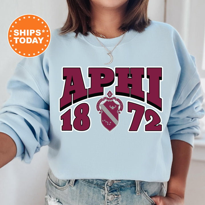 a woman wearing a sweatshirt with the words, april 18, 722