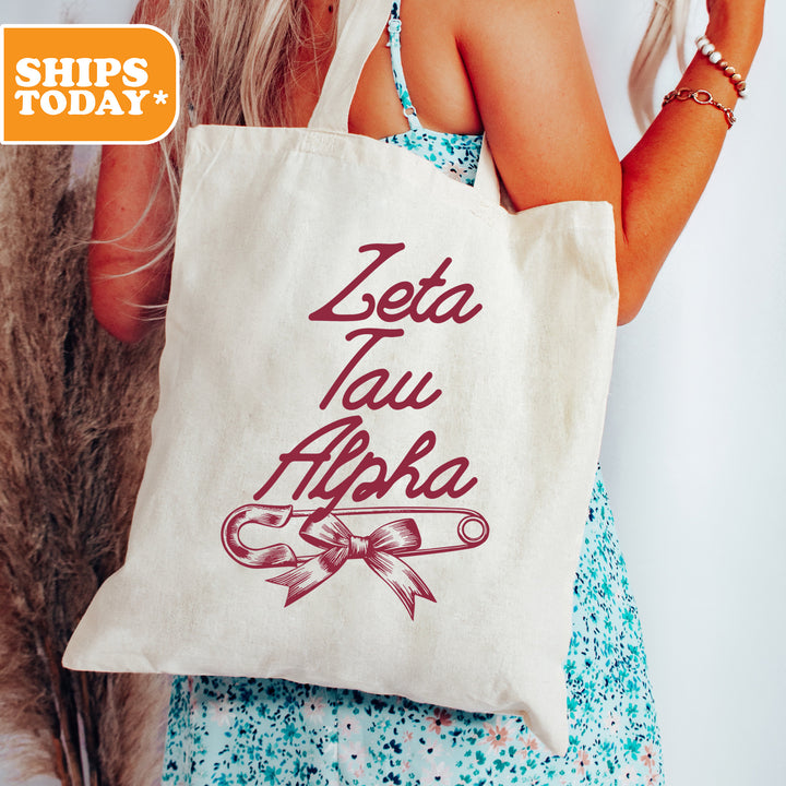 a woman holding a bag with a message on it