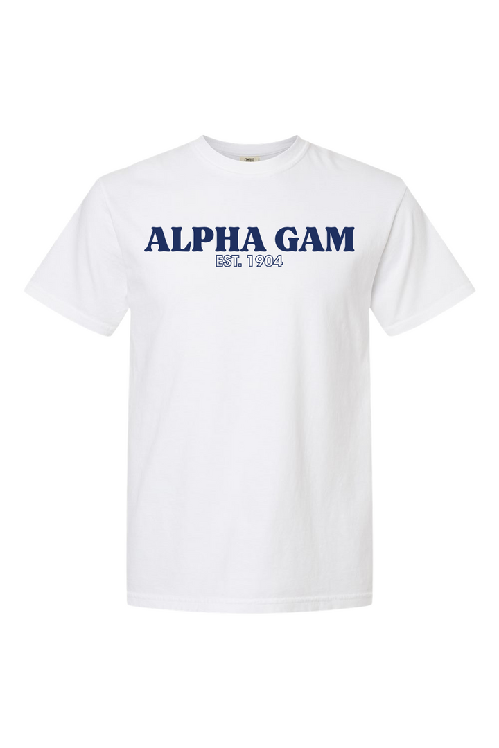 Custom Alpha Gamma Delta Navy Design