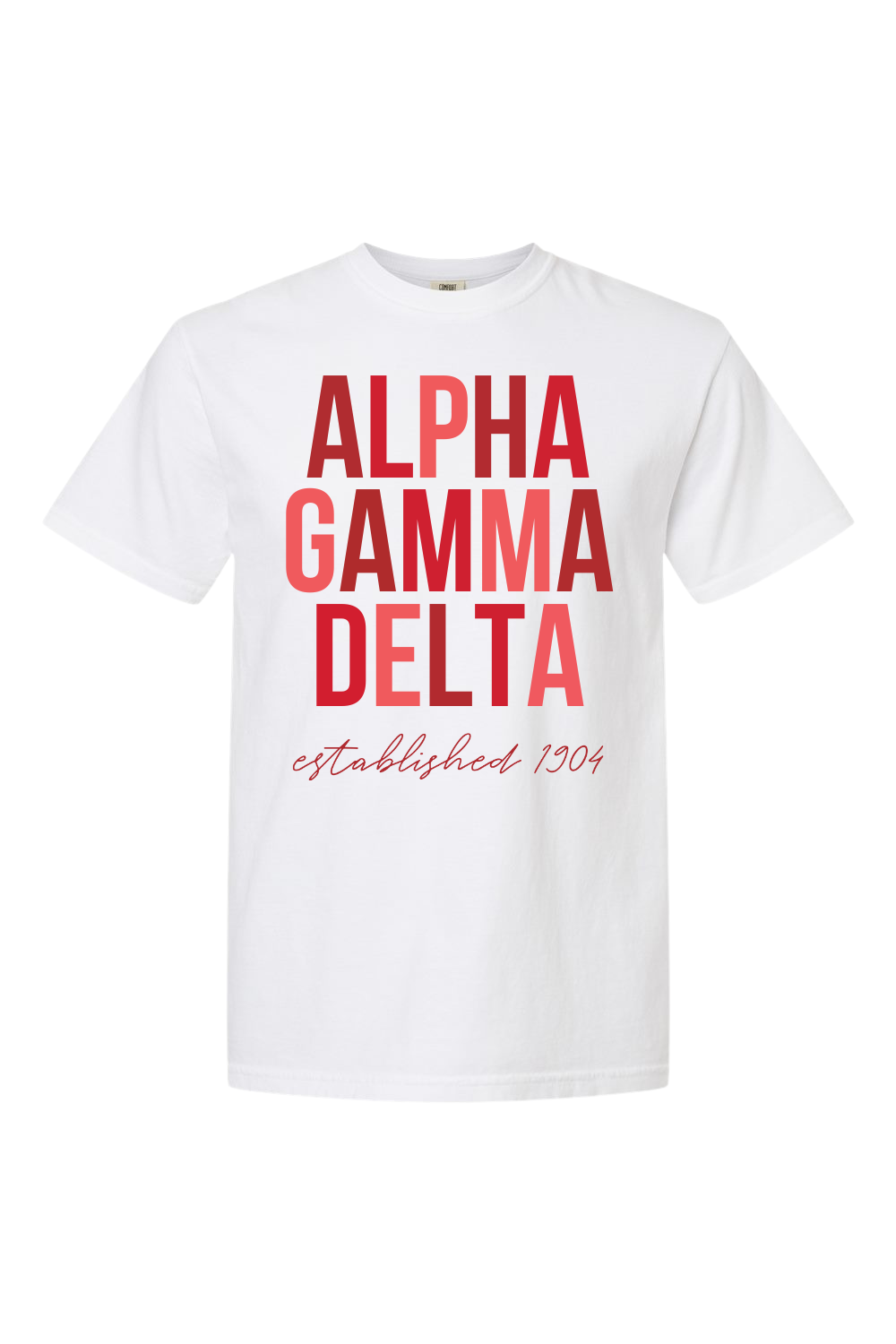 Custom Alpha Gamma Delta T-shirt Red Design