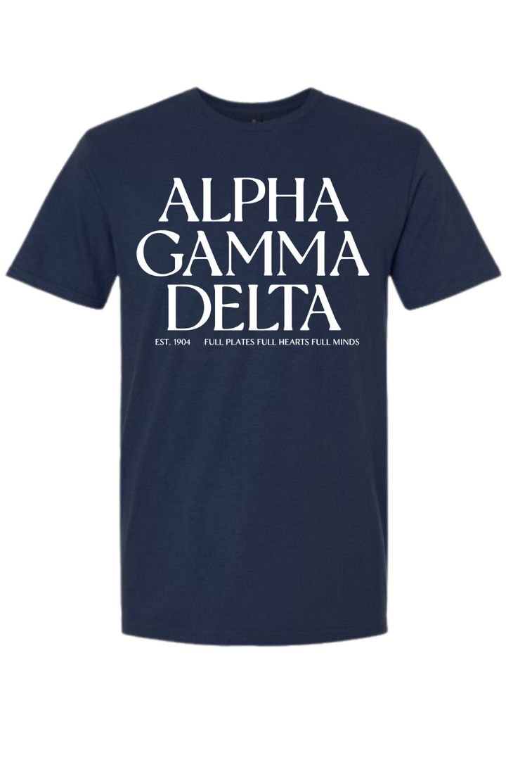 Custom Alpha Gamma Delta White Design