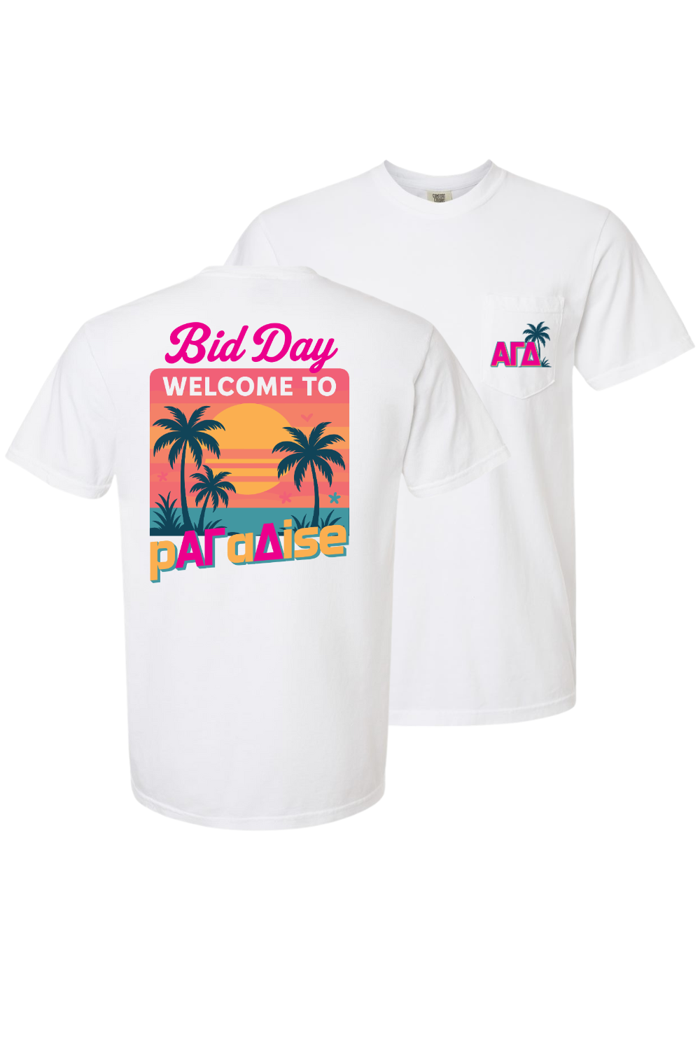 Custom Alpha Gamma Bid Day T-shirt Paradise