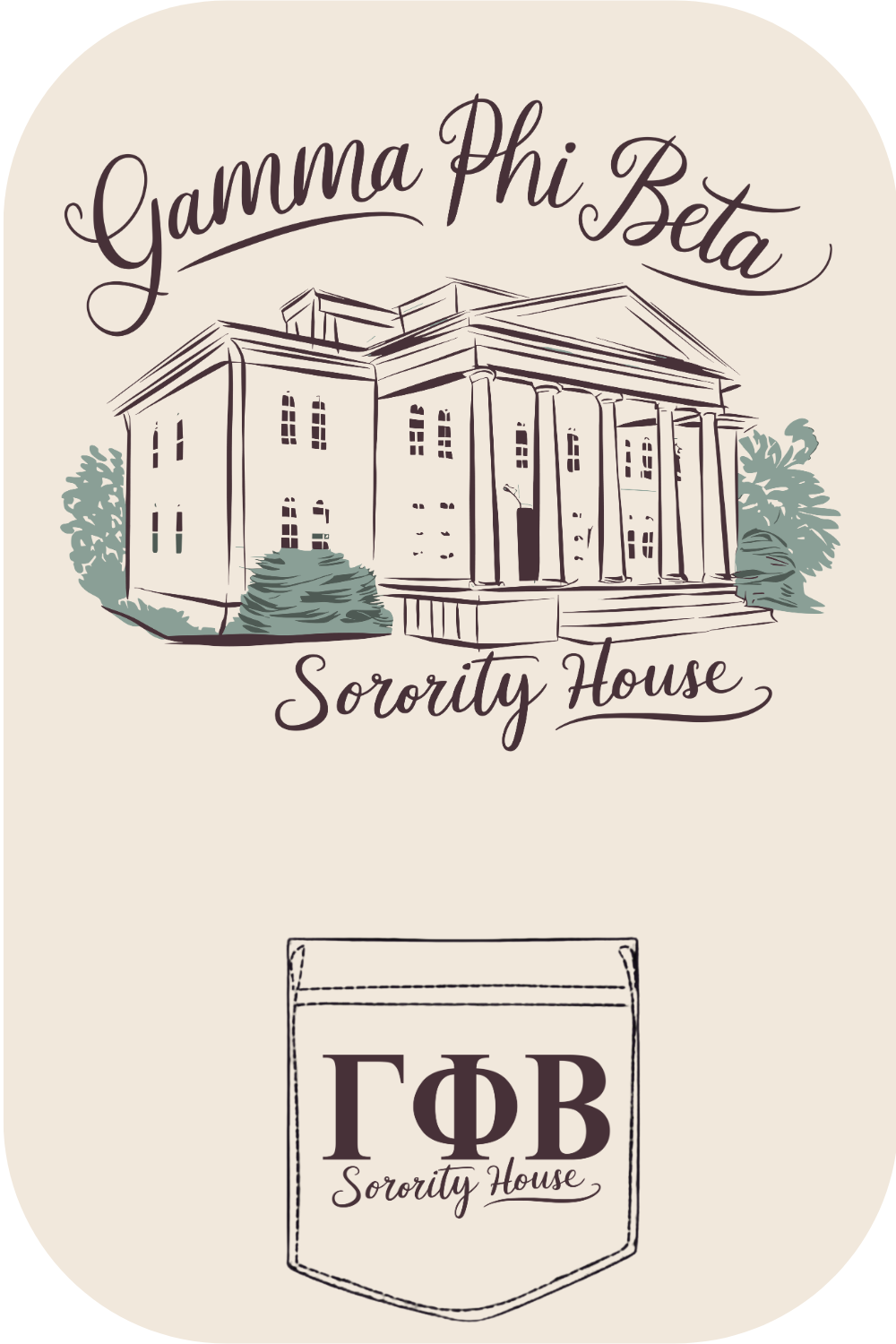 Custom Gamma Phi Beta Sorority House – Kite and Crest