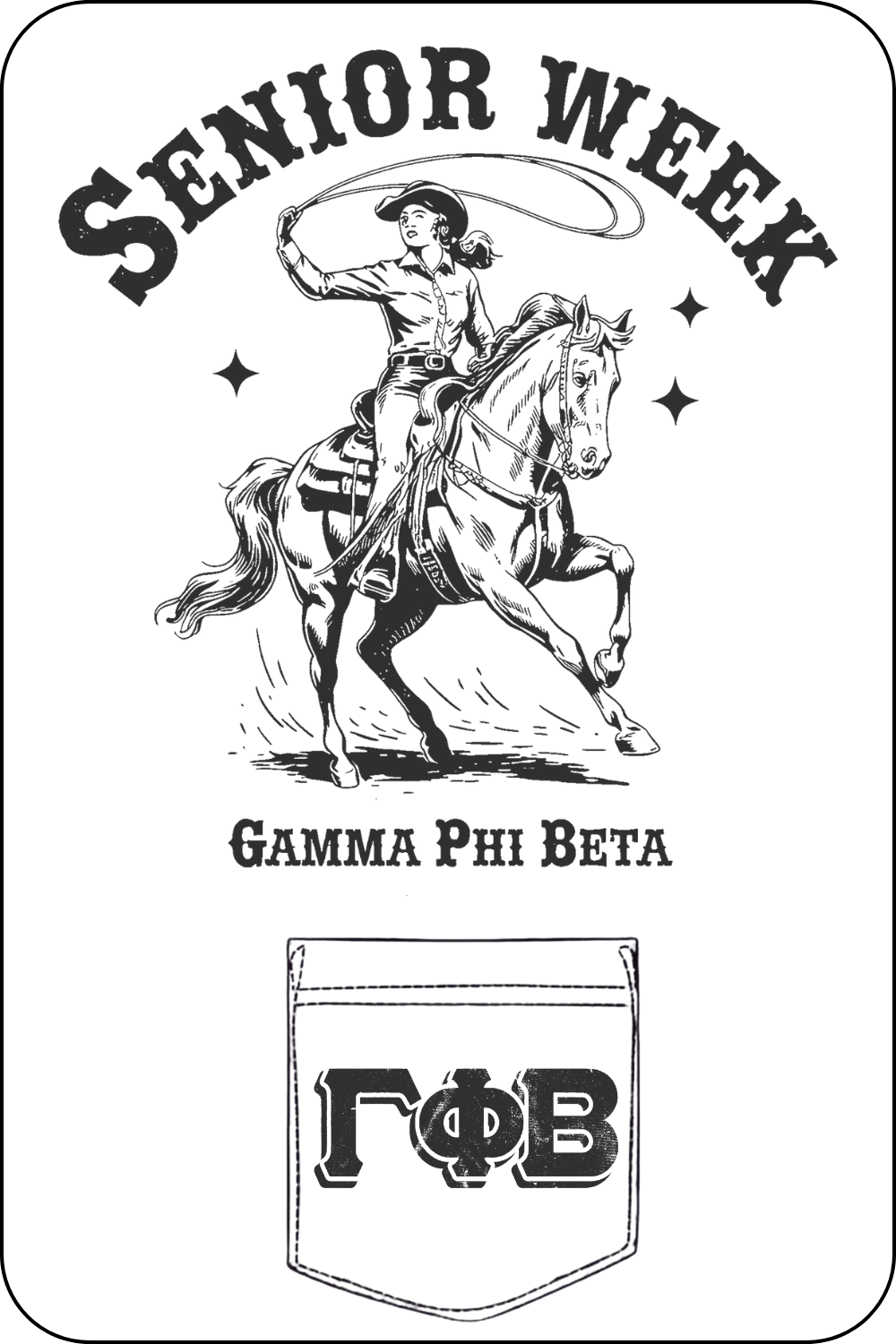Custom Senior Week Gamma Phi Beta – Kite and Crest