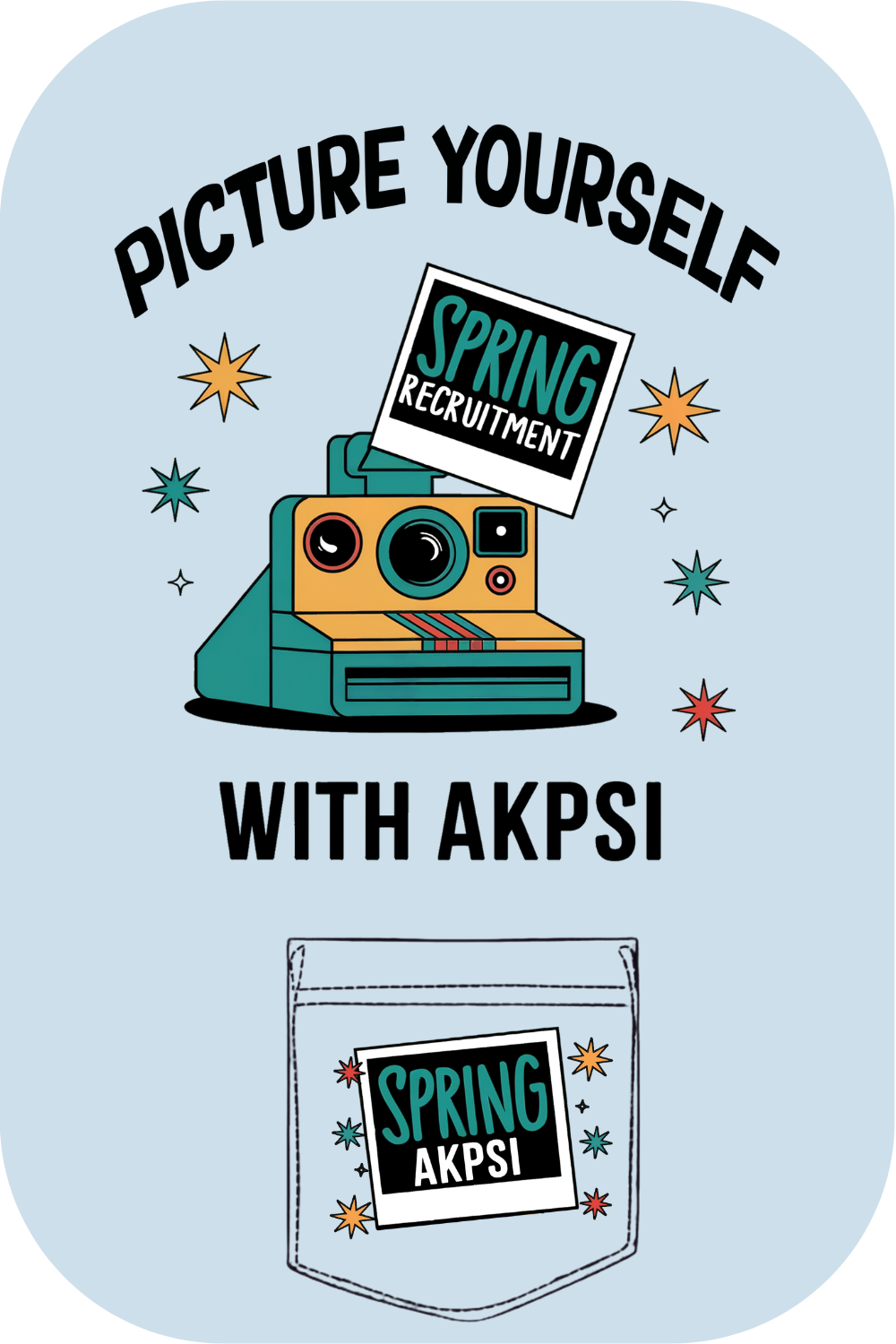 Custom Spring Recruitment AKPSI Picture Yourself Kite and Crest