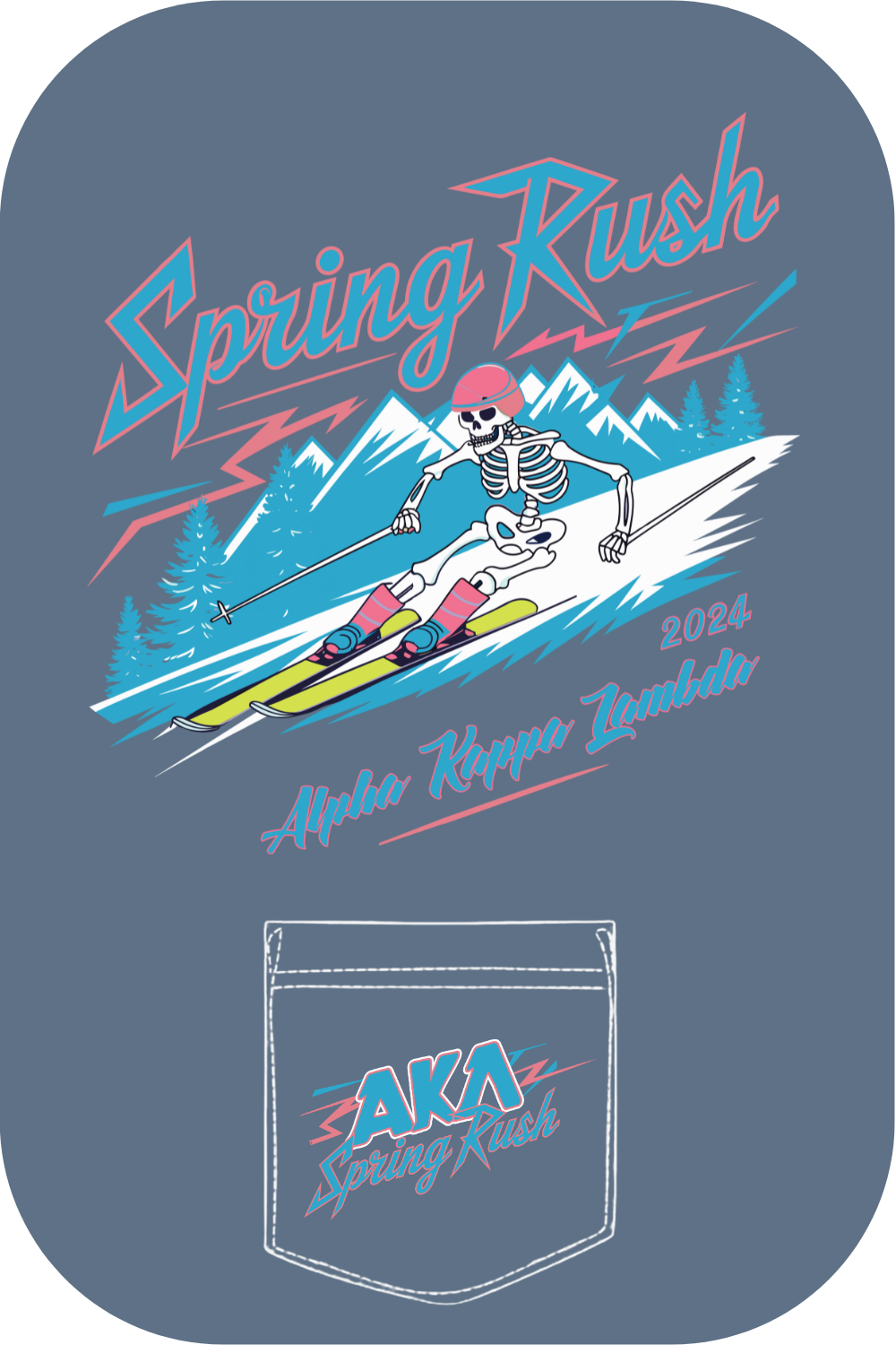 Custom Spring Rush Alpha Kappa Lambda – Kite and Crest