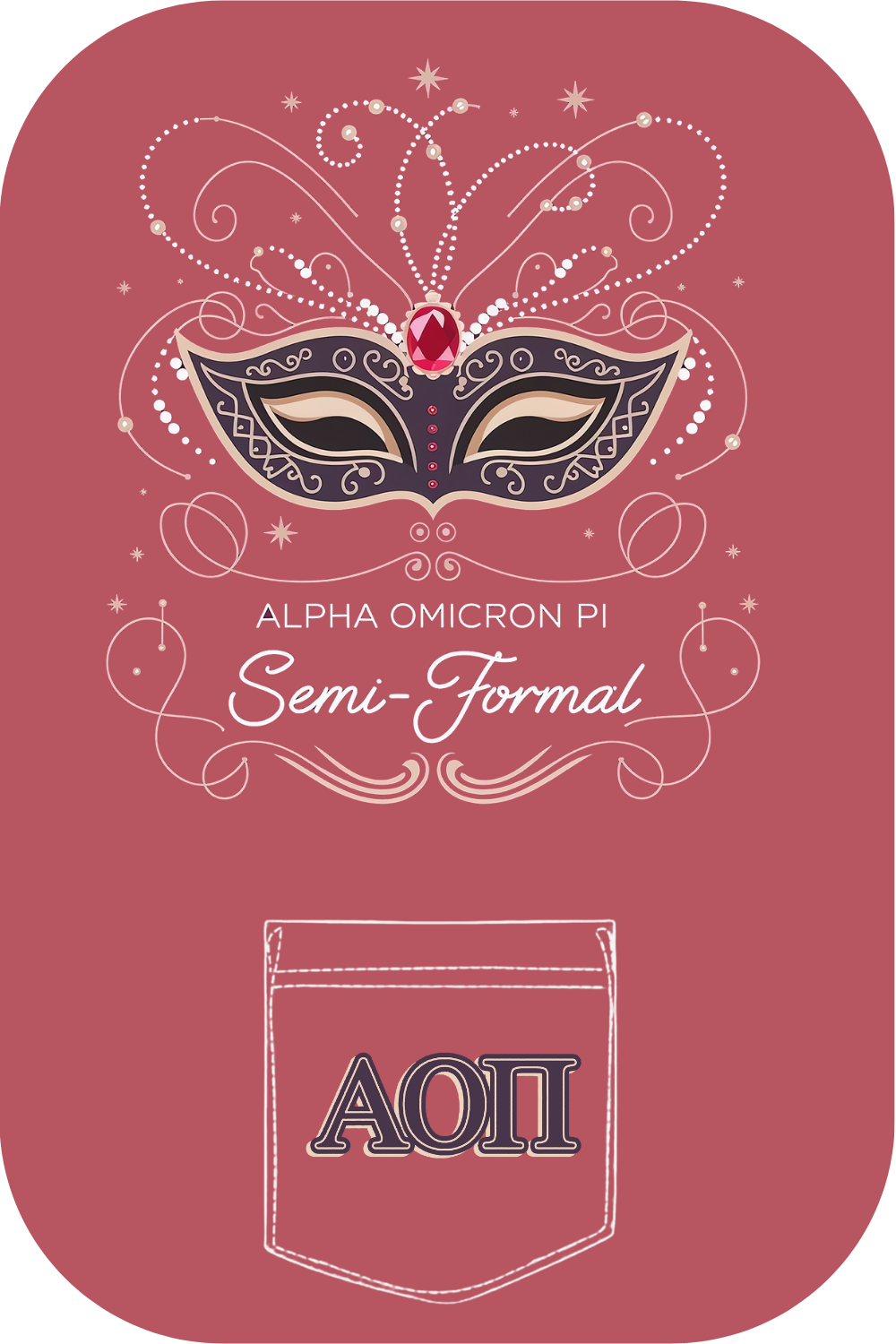 Custom Alpha Omicron Pi Semi Formal – Kite and Crest