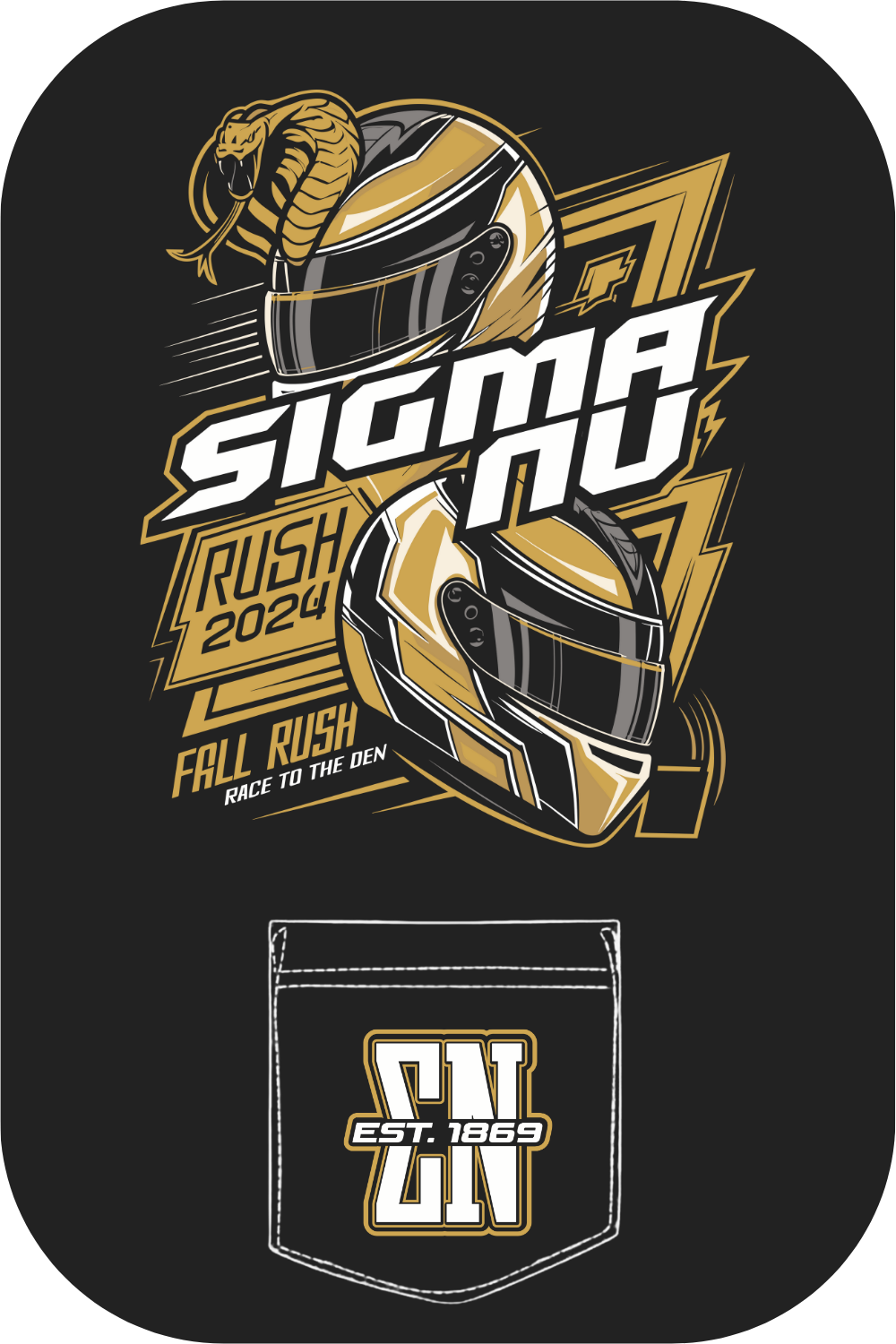 Custom Sigma Nu Fall Rush – Kite and Crest