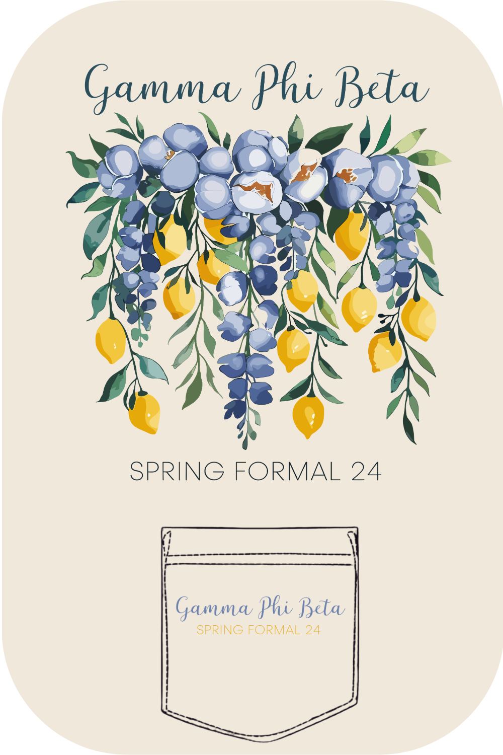 Custom Gamma Phi Beta Spring Formal – Kite and Crest