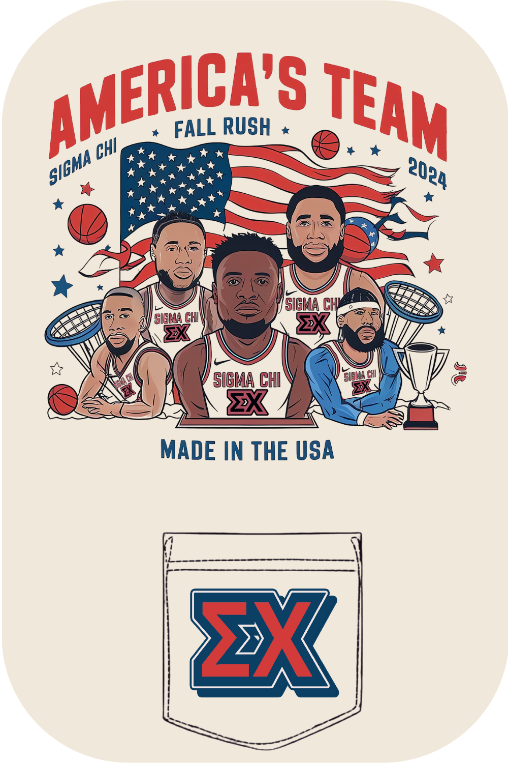 Custom America's Team Fall Rush – Kite and Crest