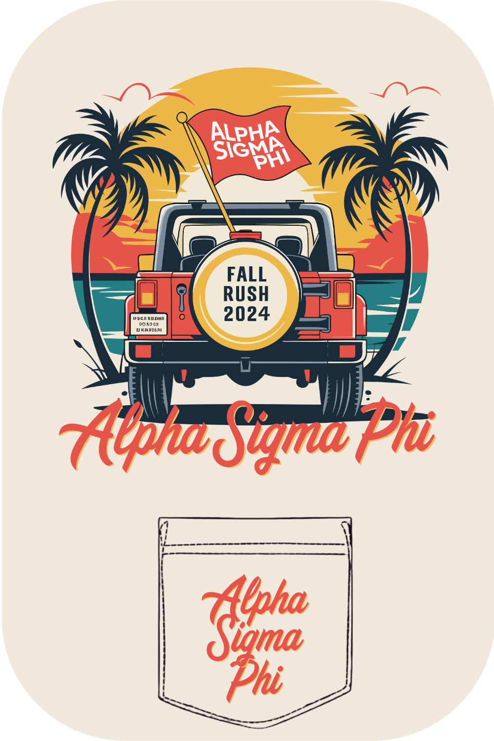 Custom Alpha Sigma Phi Fall Rush – Kite and Crest