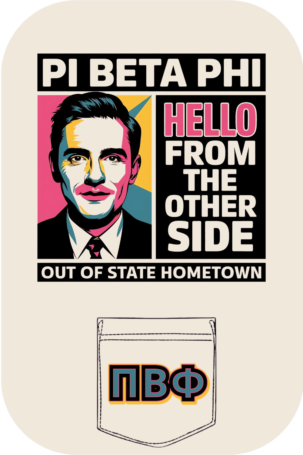 Custom Pi Beta Phi Out Of State Hometown – Kite and Crest