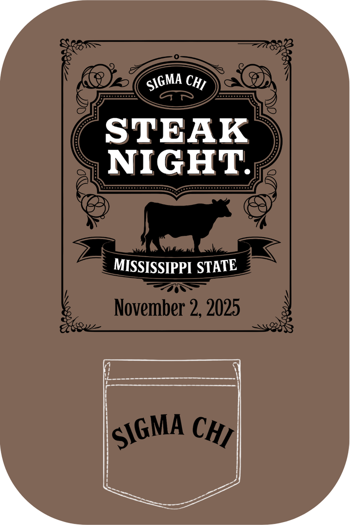 Custom Sigma Chi Steak Night
