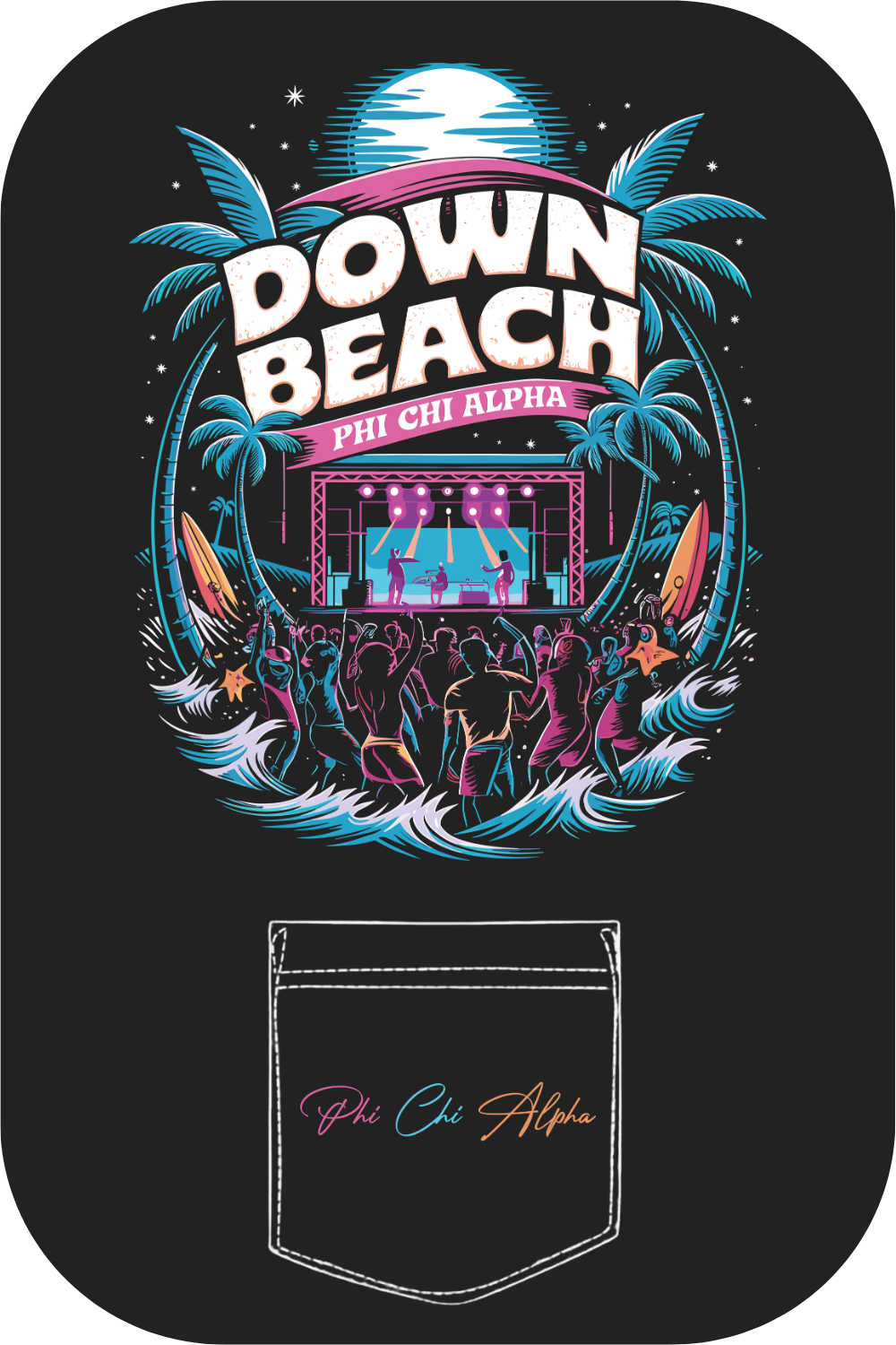 Custom Down Beach Phi Chi Alpha