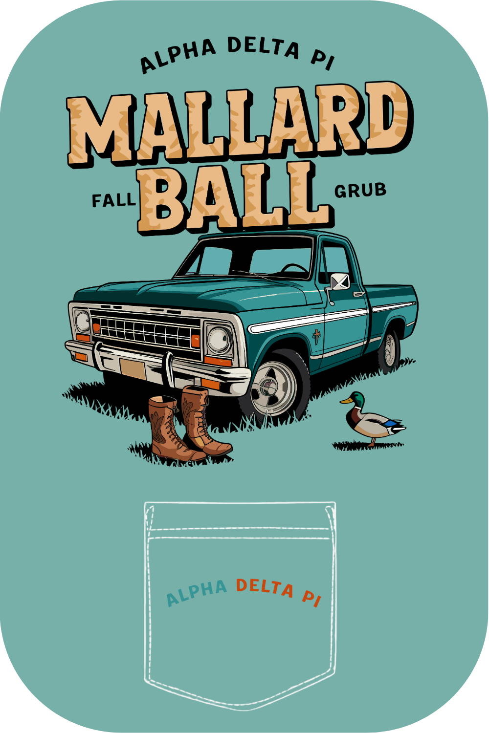 Custom Alpha Delta Pi Mallard Ball