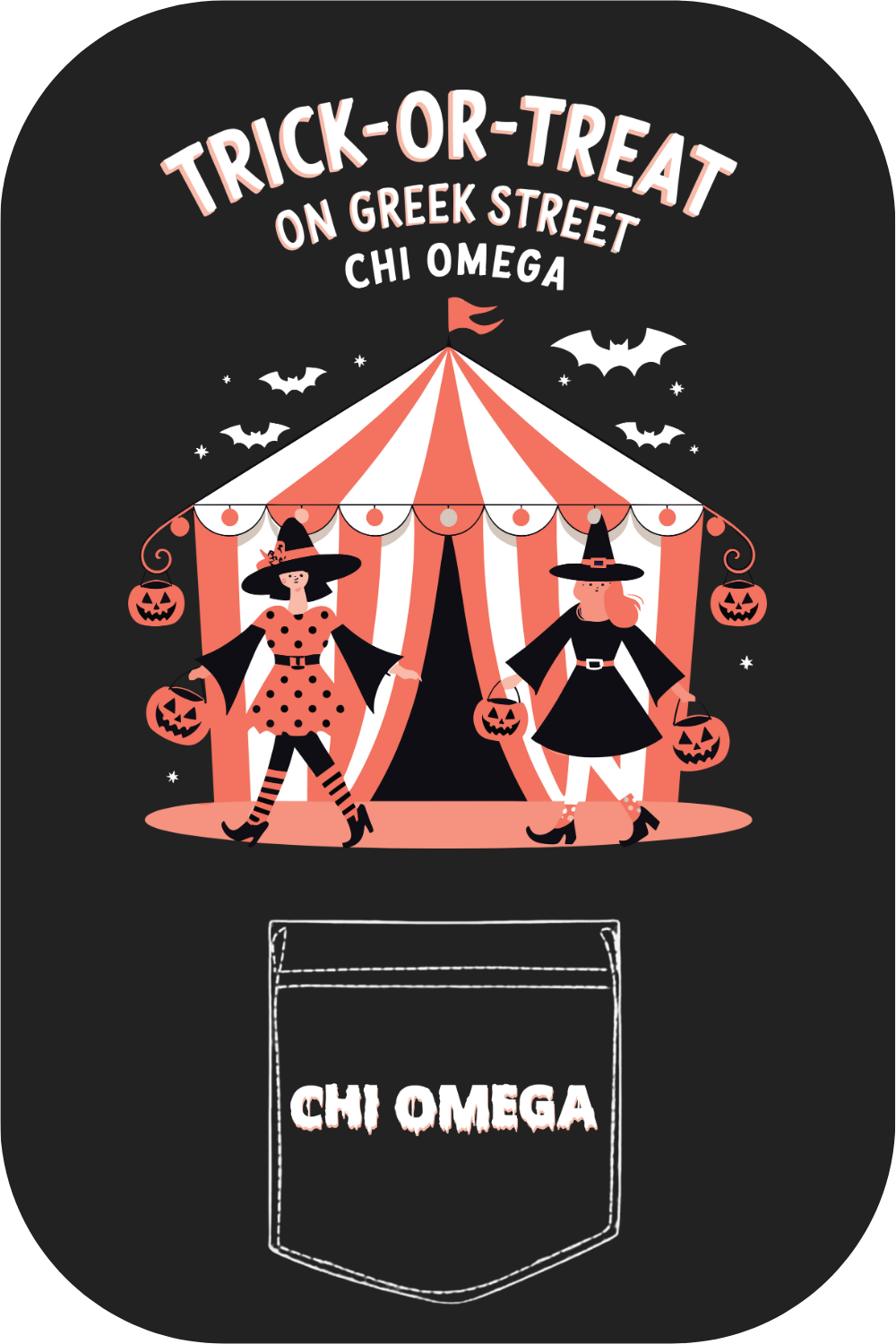 Custom Trick Or Treat Chi Omega