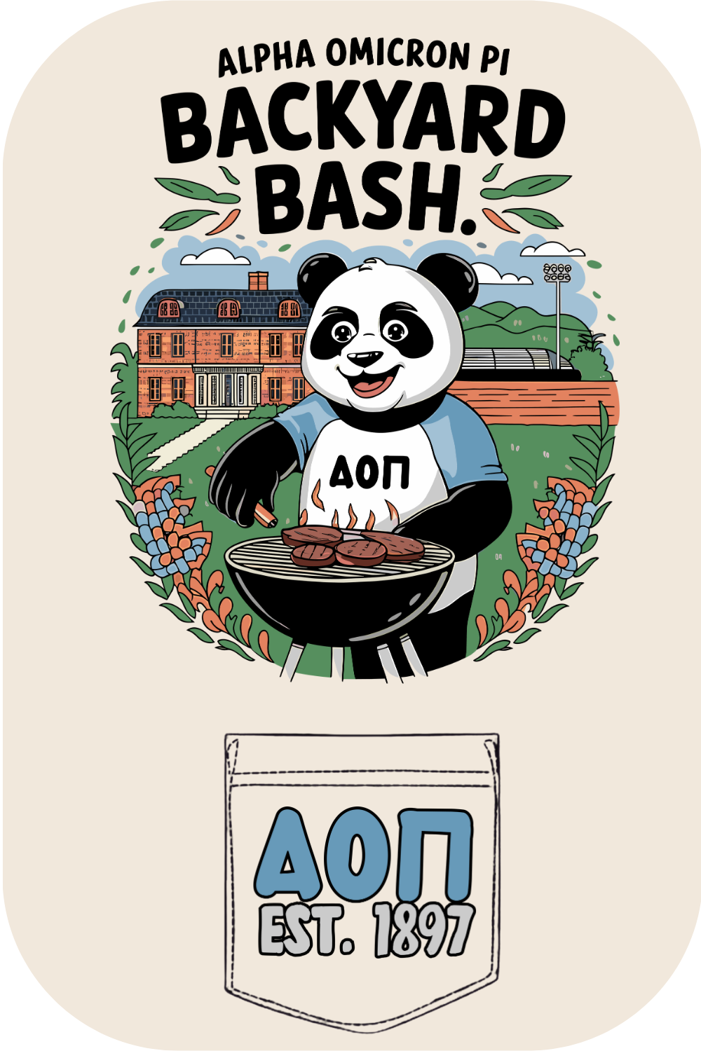 Custom Alpha Omicron Pi Backyard Bash