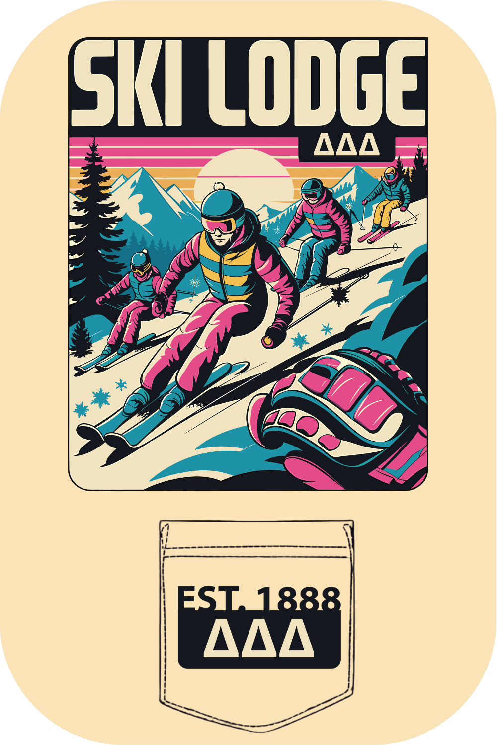 Custom Ski Lodge Delta Delta Delta