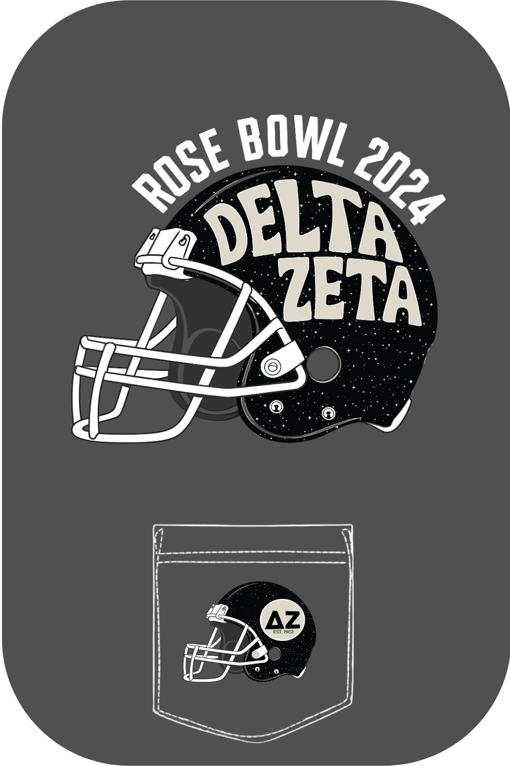 Custom Rose Bowl Delta Zeta Foot Ball Helm – Kite and Crest Custom Rose Bowl Delta Zeta Foot Ball Helm – Kite and Crest