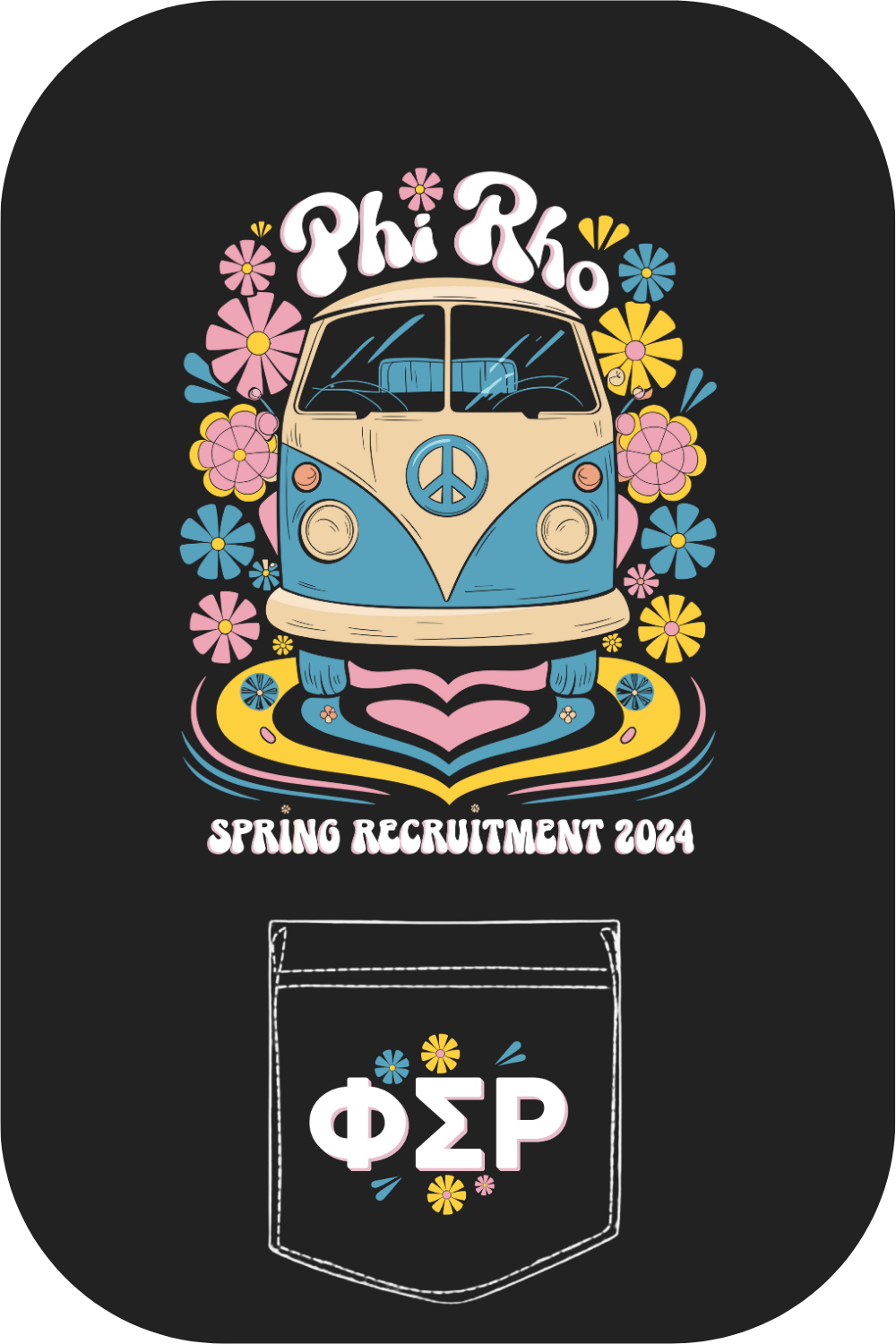 Custom Phi Rho Spring Recruitment Floral Van – Kite and Crest