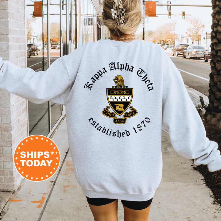 a woman walking down a sidewalk wearing a sweatshirt