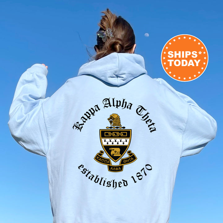 a woman wearing a white hoodie with a blue sky in the background