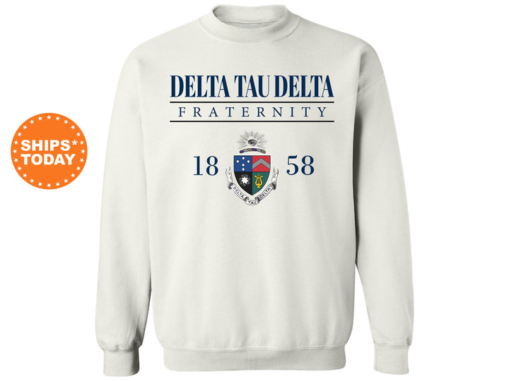 Delta Tau Delta Large Crest Fraternity Sweatshirt | Delt Fraternity Hoodie | Delta Tau Delta Fraternity Crest | Greek Apparel