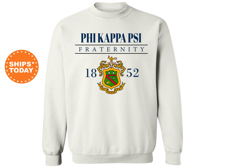Phi Kappa Psi Large Crest Fraternity Sweatshirt | Phi Psi Hoodie | Phi Kappa Psi Fraternity Crest Sweatshirt | Greek Apparel