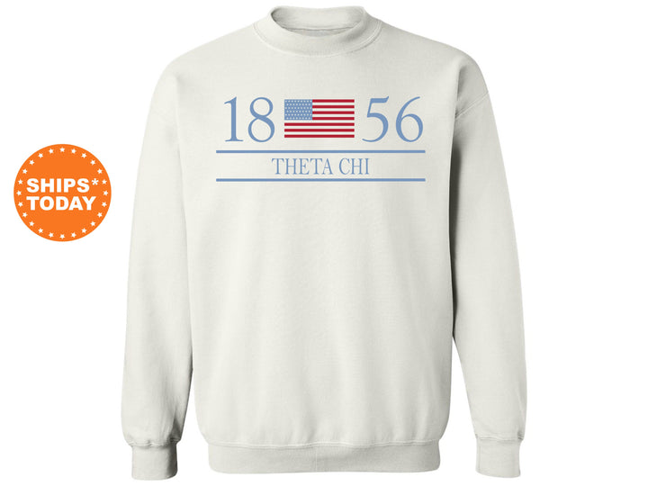 Theta Chi Flag Year Fraternity Sweatshirt | Theta Chi Hoodie | Fraternity Gift | OX Greek Sweatshirt | College Apparel _ 6013g