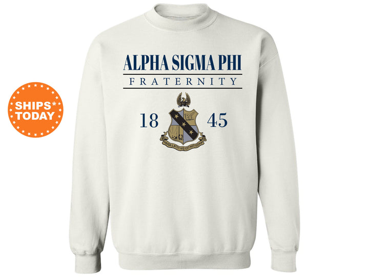 Alpha Sigma Phi Large Crest Fraternity Sweatshirt | Alpha Sig Hoodie | Alpha Sigma Phi Fraternity Crest Sweatshirt | Greek Apparel