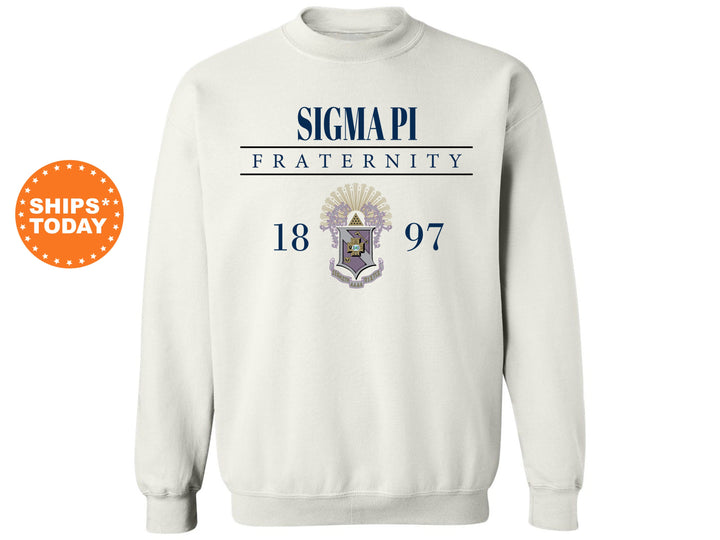 Sigma Pi Large Crest Fraternity Sweatshirt | Sigma Pi Hoodie | Sigma Pi Fraternity Crest Sweatshirt | Greek Apparel | Sigma Pi Gift