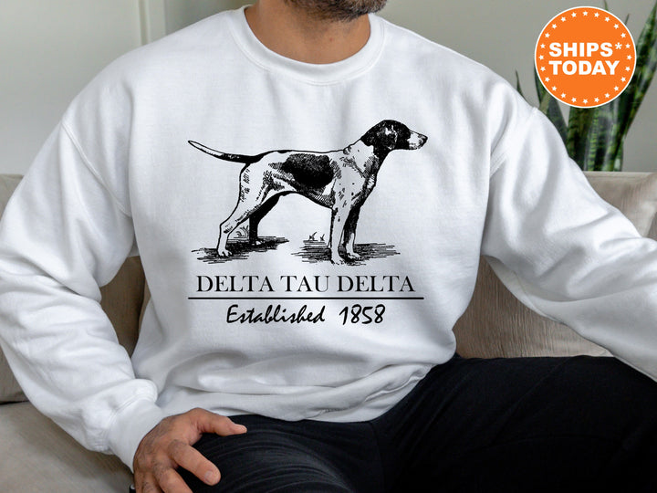 Delta Tau Delta Pointer Fraternity Sweatshirt | Delt Fraternity Apparel | College Greek Life | Delt Recruitment Gift | Bid Day Gift _ 6518g