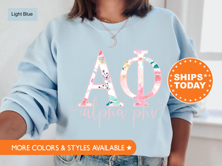 Alpha Phi Simply Paisley Sorority Sweatshirt | Alpha Phi Sweatshirt | Alpha Phi Hoodie | Greek Letters | APHI Merch | Big Little Reveal