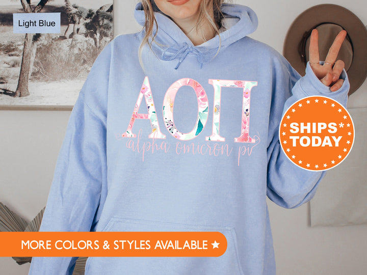 Alpha Omicron Pi Simply Paisley Sorority Sweatshirt | Alpha Omicron Pi Sweatshirt | Alpha O Greek Letters | AOPi Sorority Hoodie