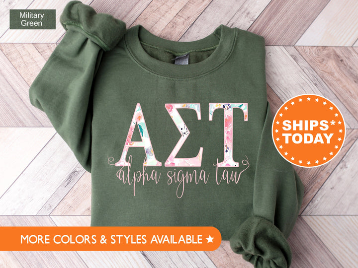 Alpha Sigma Tau Simply Paisley Sorority Sweatshirt | Alpha Sigma Tau Sweatshirt | Greek Letters | Big Little Gift | Sorority Hoodie 5163g
