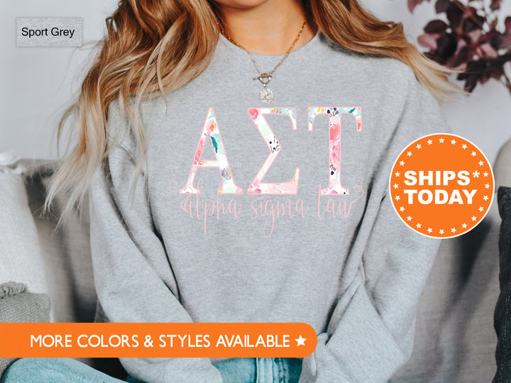 Alpha Sigma Tau Simply Paisley Sorority Sweatshirt | Alpha Sigma Tau Sweatshirt | Greek Letters | Big Little Gift | Sorority Hoodie 5163g