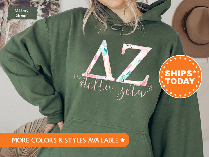 Delta Zeta Simply Paisley Sorority Sweatshirt | Delta Zeta Sweatshirt | Dee Zee Greek Letter | DZ Sorority Hoodie | Big Little Gift 5169g