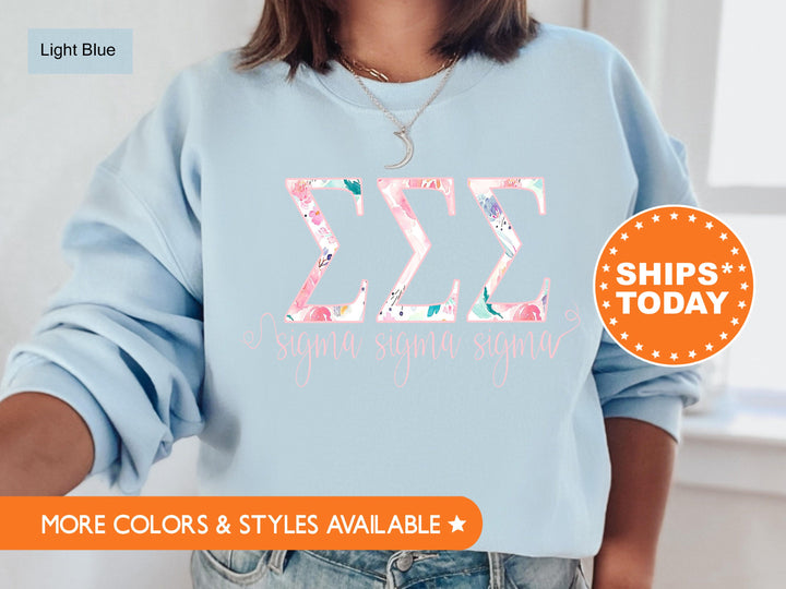 Sigma Sigma Sigma Simply Paisley Sorority Sweatshirt | Sigma Sigma Sigma Sweatshirt | Tri Sigma Greek Letters | Tri Sigma Hoodie