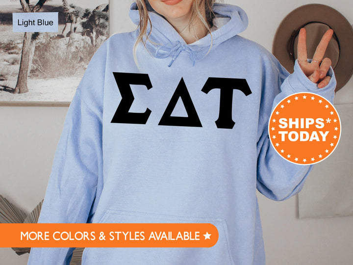 Sigma Delta Tau Super Simple Sorority Sweatshirt | Sig Delt Greek Letters | Sorority Letters | Big Little Reveal | College Apparel