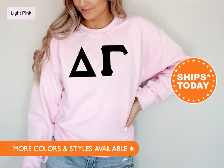 Delta Gamma Super Simple Sorority Sweatshirt | Dee Gee Greek Letters Sweatshirt | Sorority Letters | Big Little | College Apparel