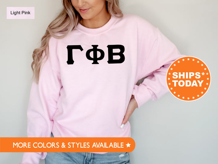 Gamma Phi Beta Super Simple Sorority Sweatshirt | Gamma Phi Greek Letters | GPHI Sorority Letters | Big Little | College Apparel