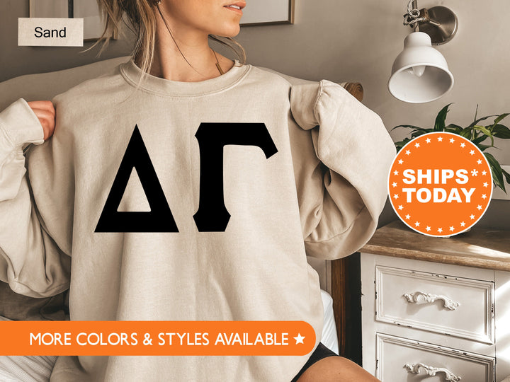 Delta Gamma Super Simple Sorority Sweatshirt | Dee Gee Greek Letters Sweatshirt | Sorority Letters | Big Little | College Apparel