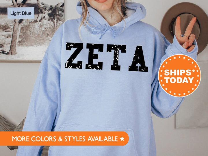 Zeta Tau Alpha Twin Dotted Sorority Sweatshirt | Zeta Greek Sweatshirt | Sorority Apparel | ZETA Big Little Gift | Sorority Merch _ 7305g