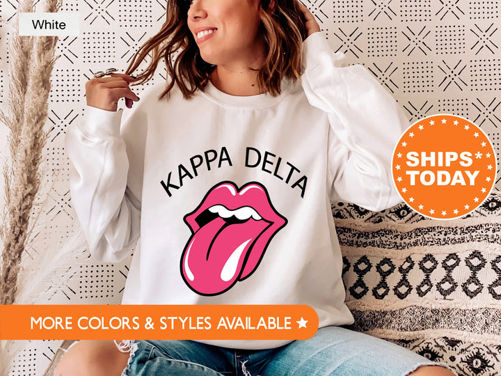 Kappa Delta Tongues Out Sorority Sweatshirt | Kay Dee Merch | Kappa Delta Sweatshirt | Sorority Gifts For Little | KD Recruitment _ 7738g