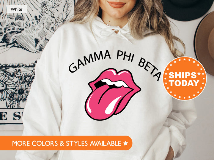 Gamma Phi Beta Tongues Out Sorority Sweatshirt | GPHI Greek Apparel | Gamma Phi Sweatshirt | Big Little Gift | Sorority Merch _ 7736g