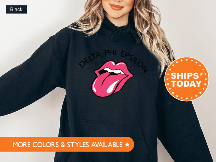 Delta Phi Epsilon Tongues Out Sorority Sweatshirt | DPHIE Initiation Gift | Sorority Bid Day | Big Little Reveal | Sorority Merch _ 7734g