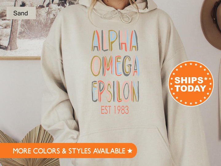 Alpha Omega Epsilon Cooper Sorority Sweatshirt | Sorority Hoodie | Sorority Apparel | Big Little Reveal | College Greek Apparel _ 8667g